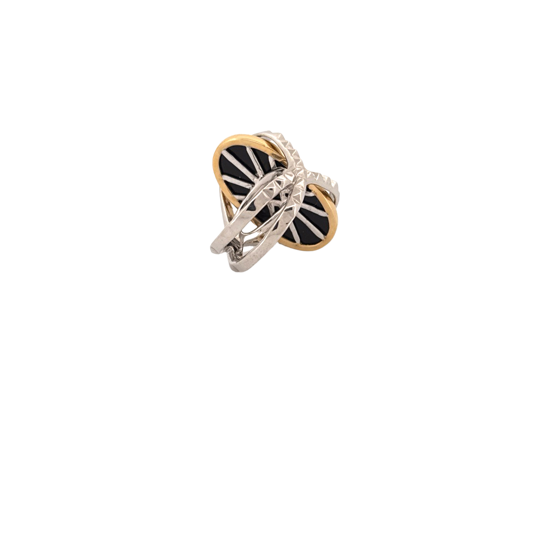 Karma Ring w/ Black Onyx Cabochon