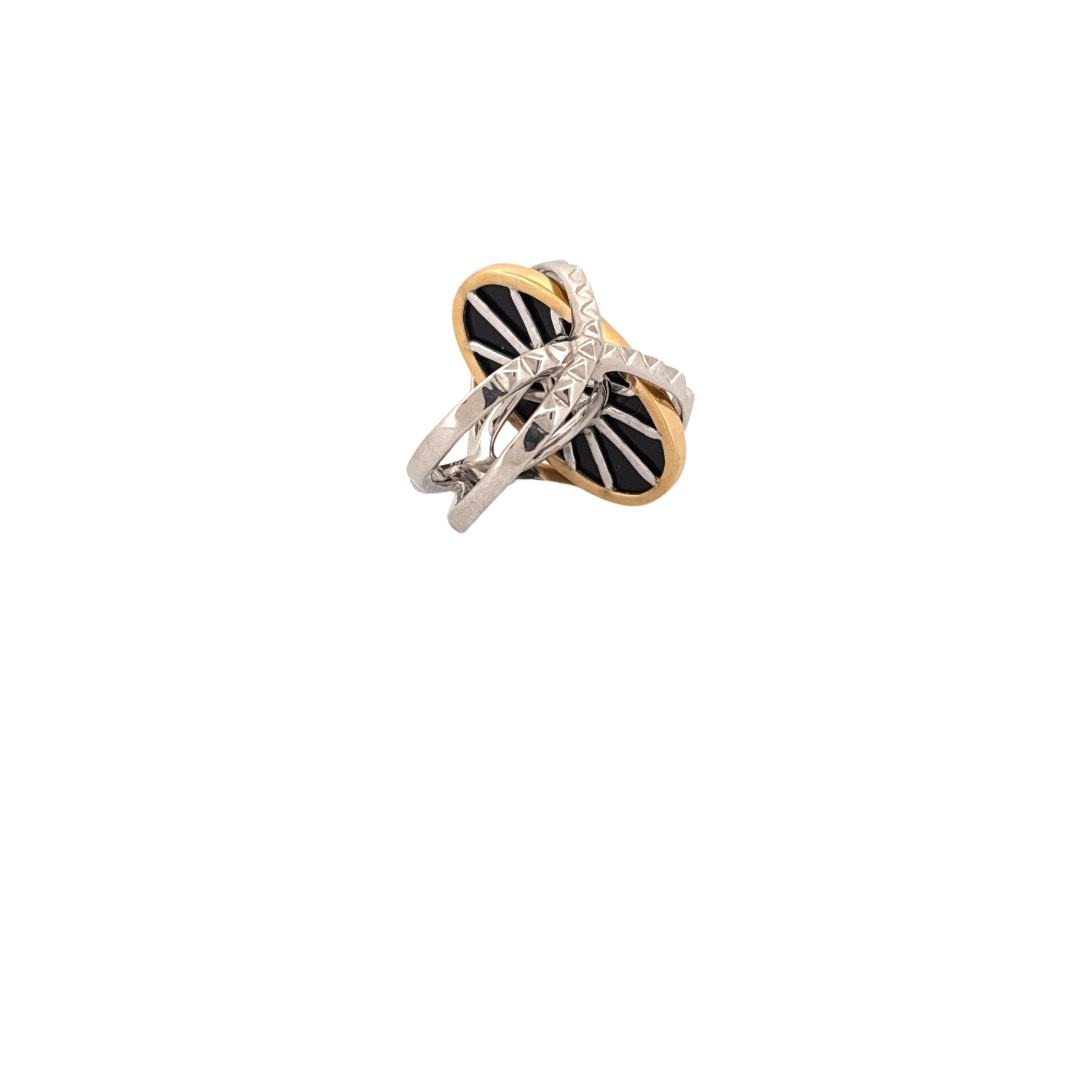 Karma Ring w/ Black Onyx Cabochon