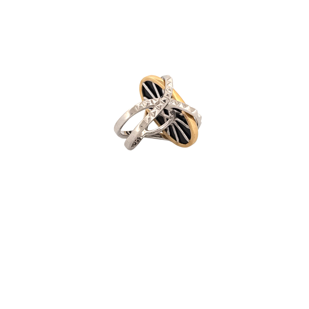 Karma Ring w/ Black Onyx Cabochon