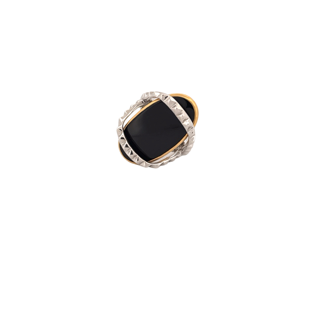 Karma Ring w/ Black Onyx Cabochon