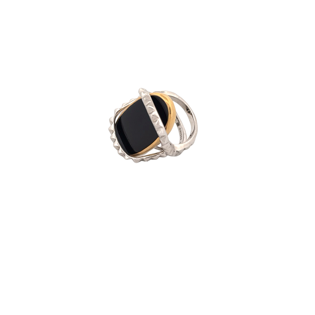Karma Ring w/ Black Onyx Cabochon
