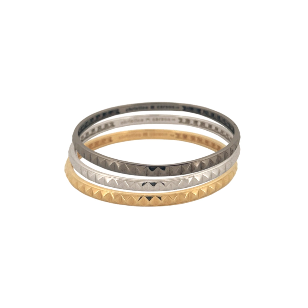 Round Stackable Pyramid Bangles