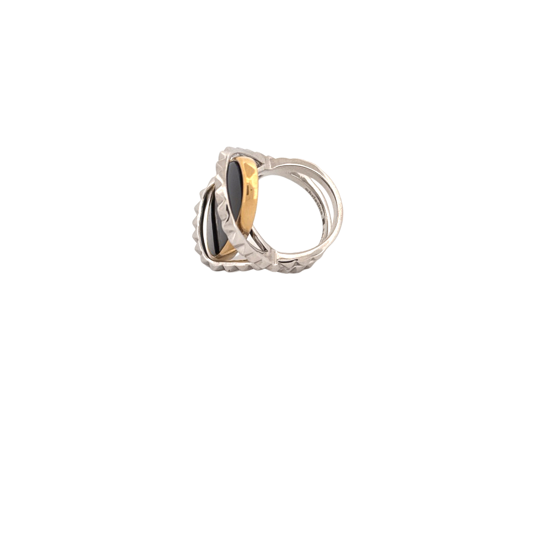 Karma Ring w/ Black Onyx Cabochon