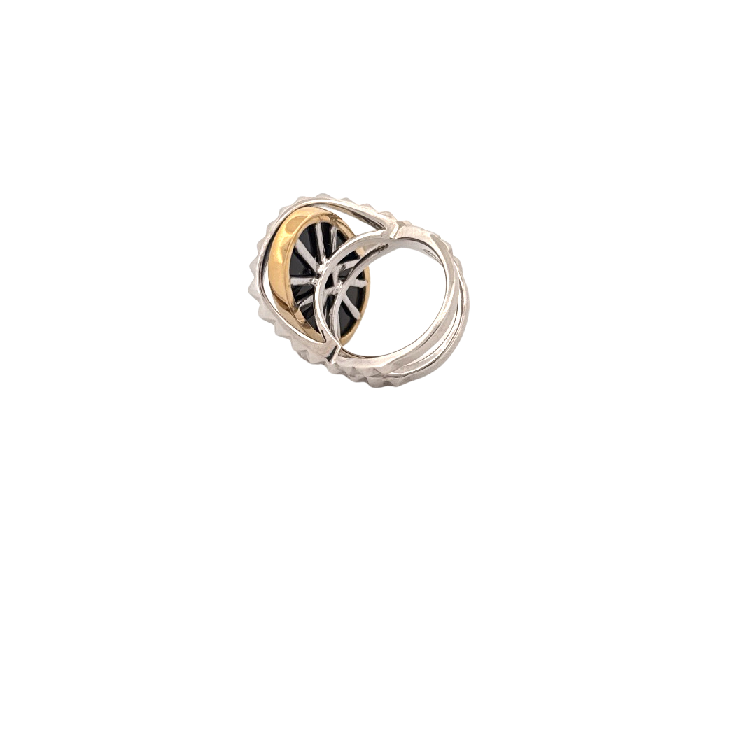 Karma Ring w/ Black Onyx Cabochon