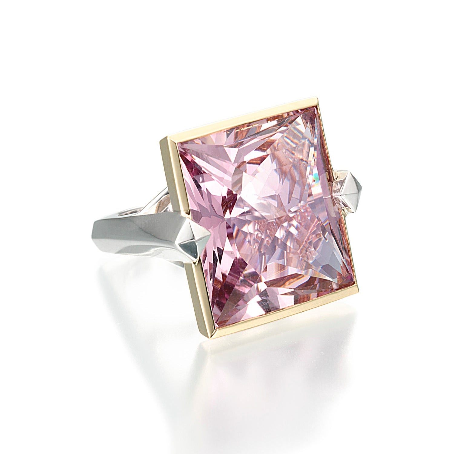 Luminore Grande Ring in Sterling Silver and 18k w/ Faceted Purple Amethyst