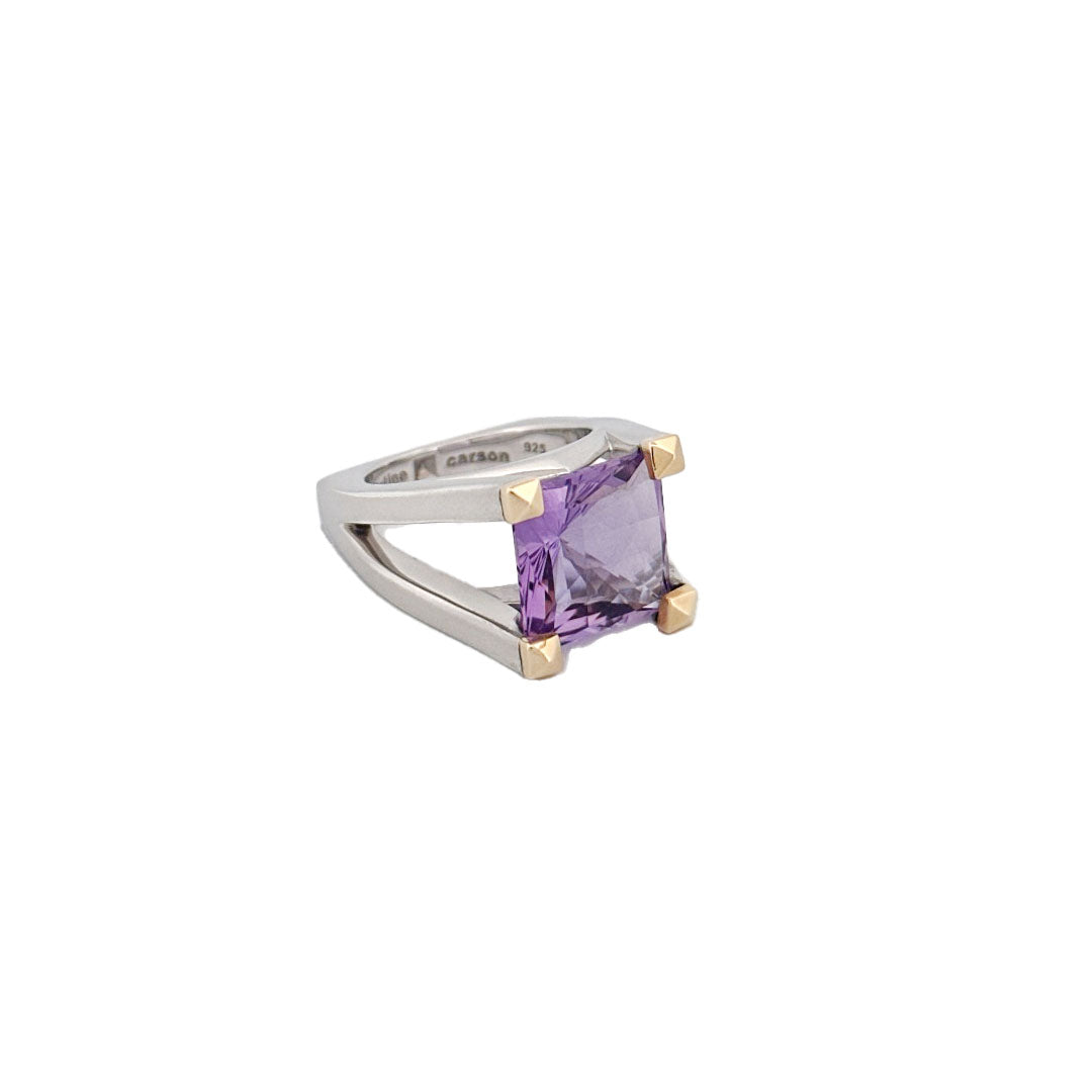 Renata Petite Ring w/ Faceted Purple Amethyst